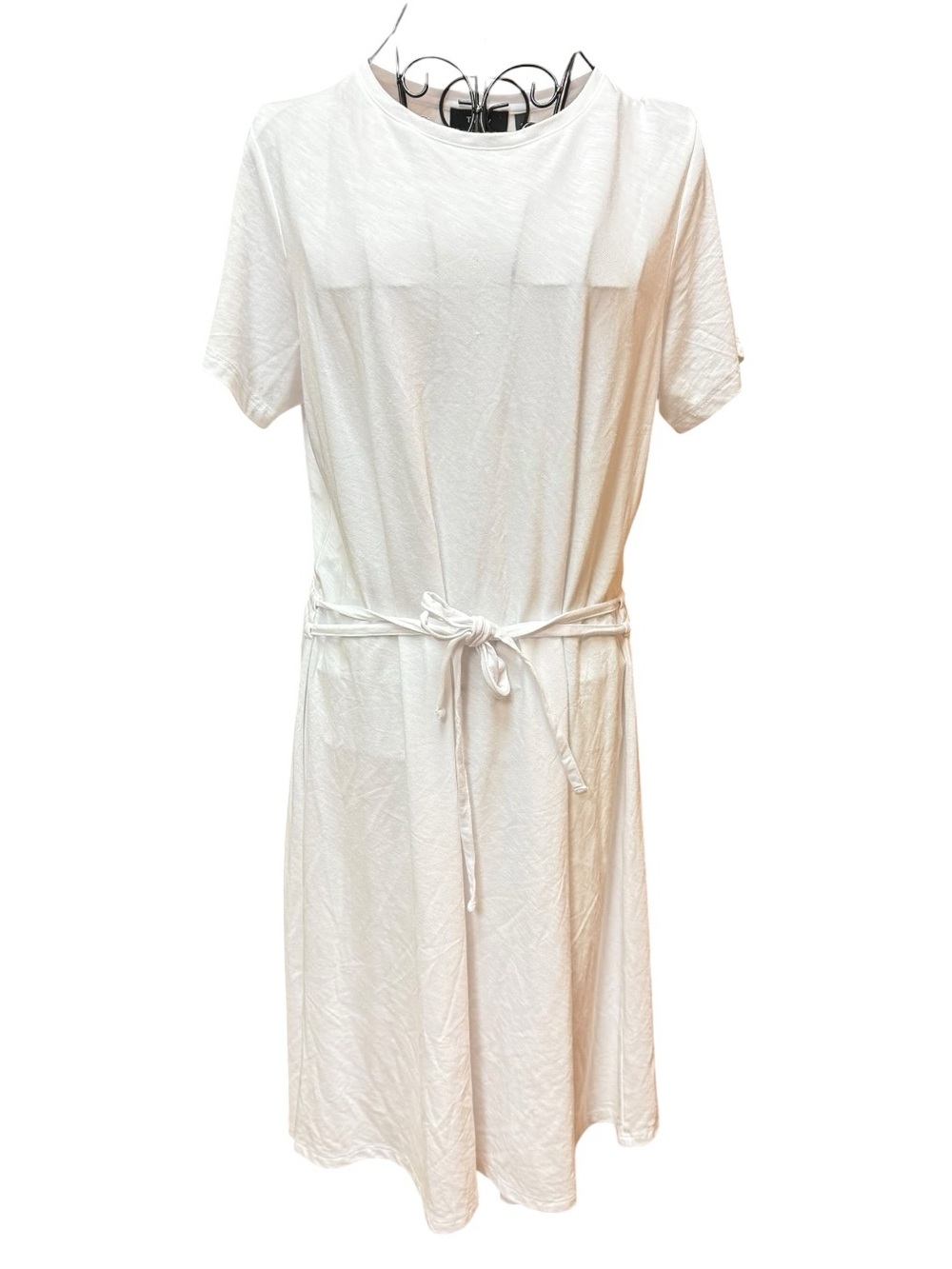 Theory White Double Tie-Waist Lounge Dress